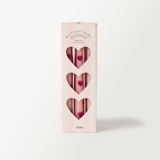 Daphne Heart Pink & Red Taper Candles Pack of 3