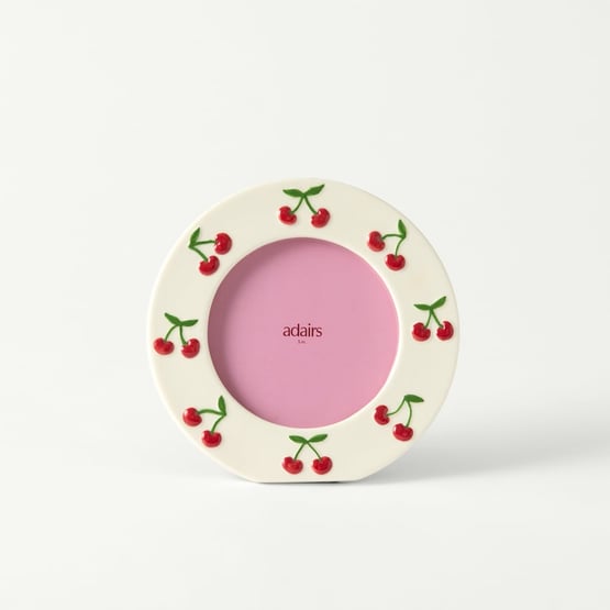 Mon Cherie White Round Photo Frame