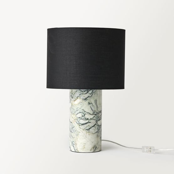 Bronte Green Vein & Black Silk Marble Table Light