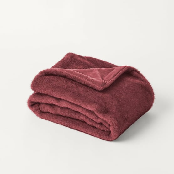 Zurich Mulberry Recycled Fur Pet Blanket