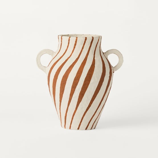 Raya Pecan & Cream Medium Vase