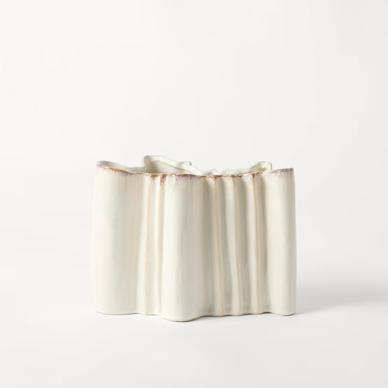 Ripple Cream Vase