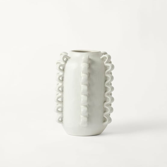 Frill White Large Vase