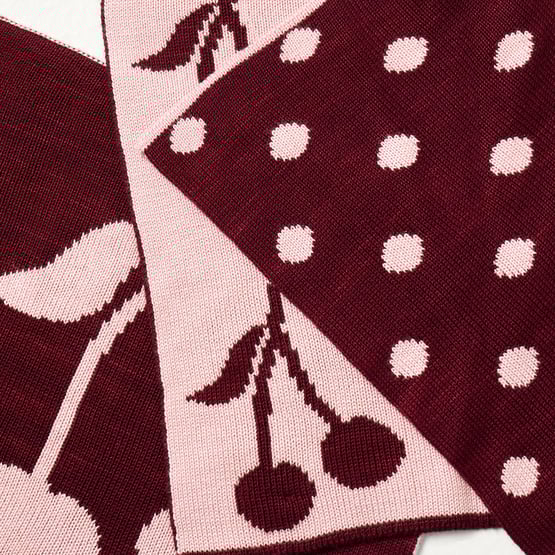 Dallas Cherries Bamboo Knitted Washcloths Pack of 3