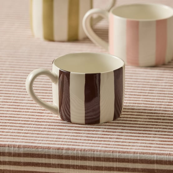 Stripe Bitter Chocolate Mug
