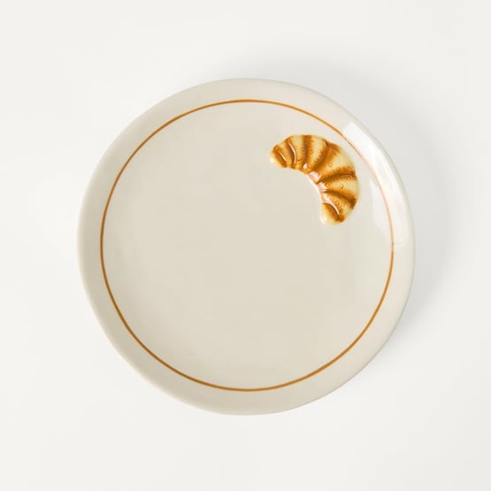 Le Croissant Caramel Round Plate