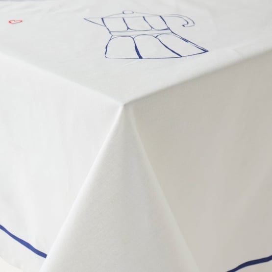 Petit Dejeuner Blue Tablecloth