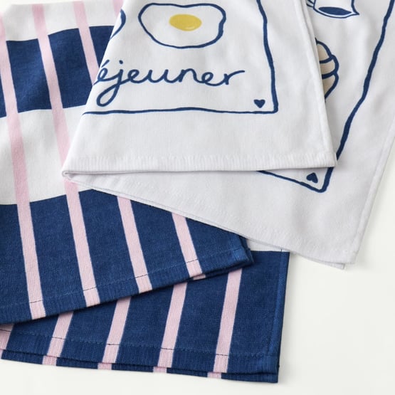 Petit Dejeuner Breakfast Tea Towel Pack of 2