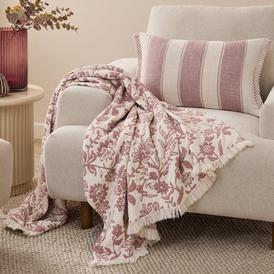 Pippa Redwood Floral Throw