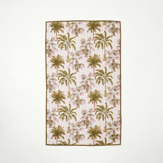 Island Palm Olive Throw