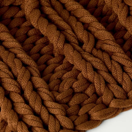 Newport Umber Chunky Knit Throw