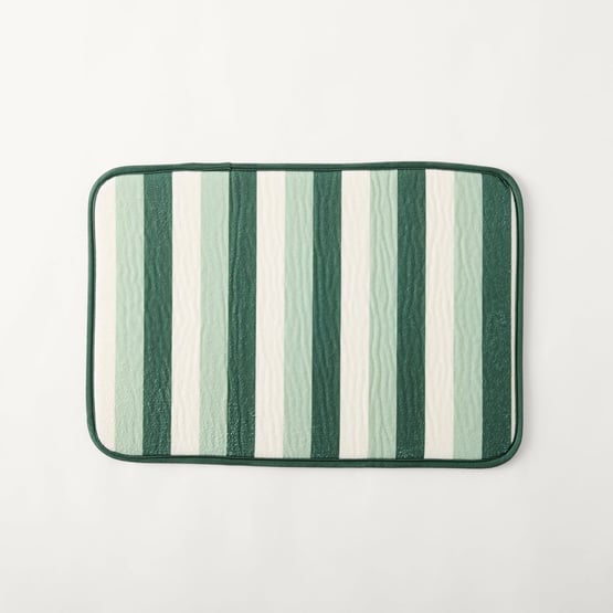 Harper Spinach Stripe Reversible Drying Mat