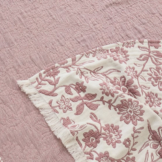 Pippa Redwood Floral Throw