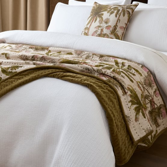 Island Palm Olive Throw