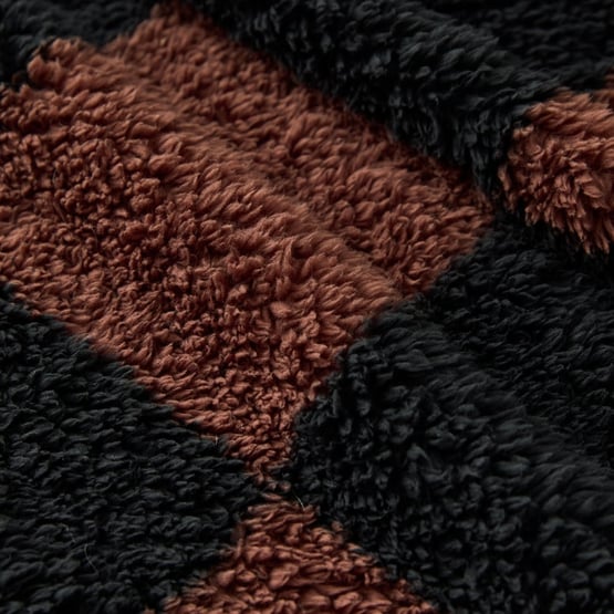 Cloud Chocolate Checkerboard Blanket