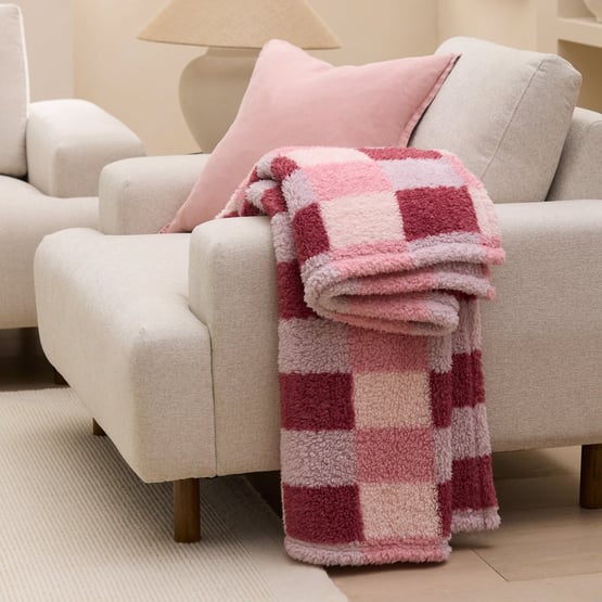 Cloud Ember Grid Throw