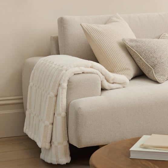 Latvia Natural Grid Throw