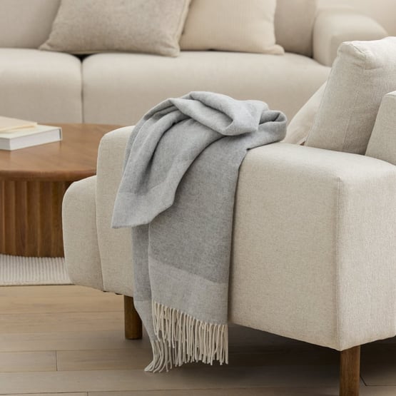 Tablelands Grey Australian Wool Throw