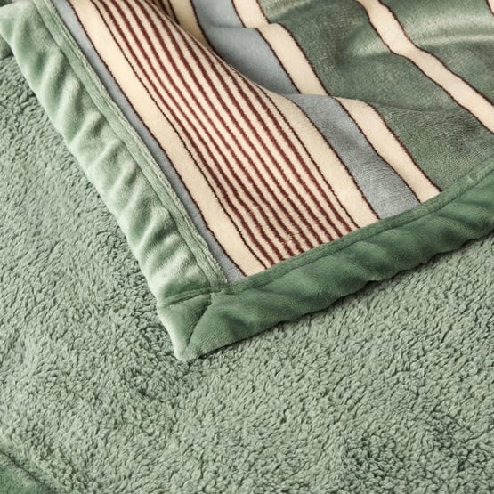 Sherpa Fern Stripe Throw