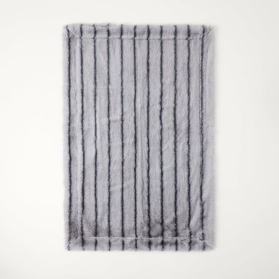 Lucerne Grey Recycled Fur Throw