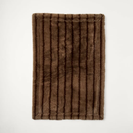 Lucerne Mocha Recycled Fur Throw