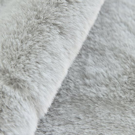 Recycled Faux Fur Blue Throw