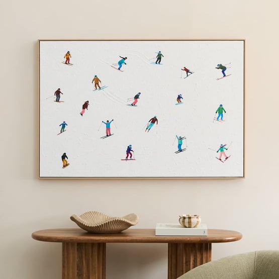 Alpine Slopes White Canvas 