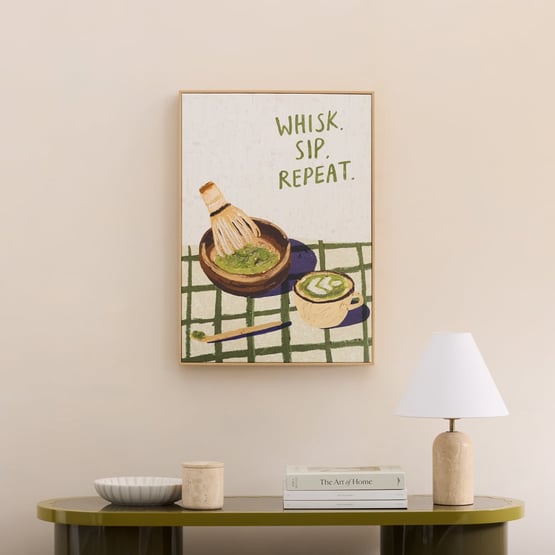 Kitchen Whisk Sip Repeat Canvas