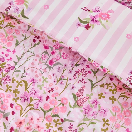 Heirloom Ellie Pink Quilted Quilt Cover Set
