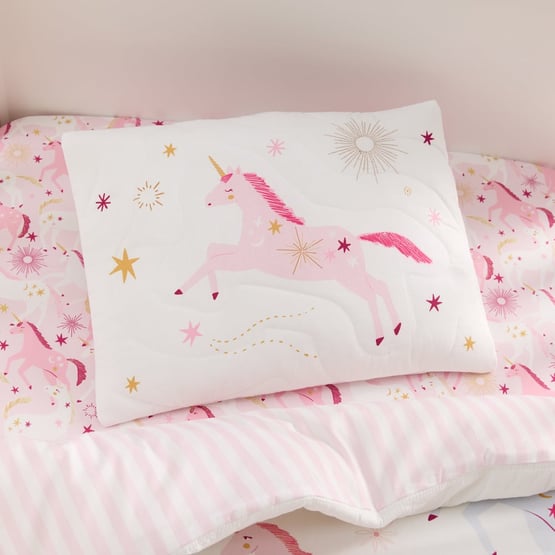 Starla Unicorn White Cot Quilt Cover Set