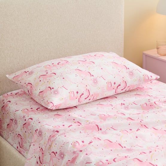Starla Unicorn Pink Cot Sheet Set