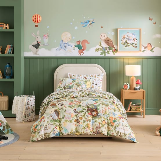 Fleur Harris Faraway Tree Sage Quilt Cover Set