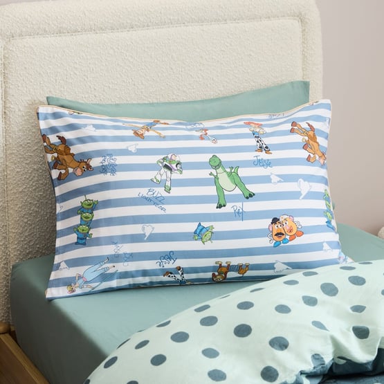 Disney Pixar Toy Story Family Sticks Together Navy Text Pillowcase