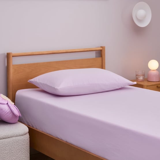 Stonewashed Cotton Orchid Fitted Sheet Set