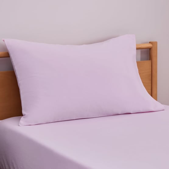 Stonewashed Cotton Orchid Fitted Sheet Set