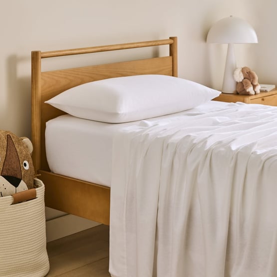 Plain White Flannelette Sheet Set