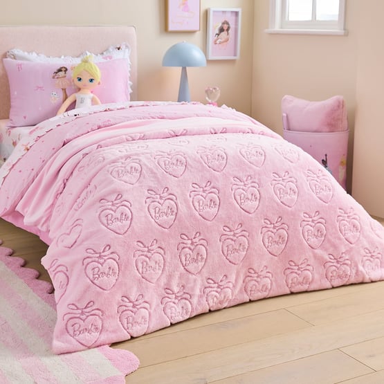 Mattel Barbie Ballet Faux Fur Blanket