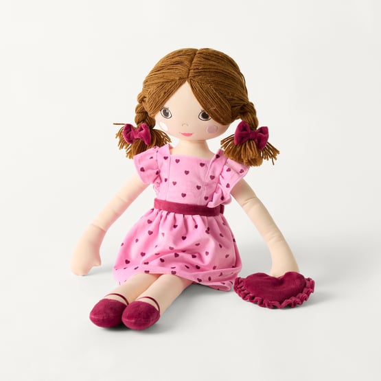 Velvet Heart Pink Snuggle Friend