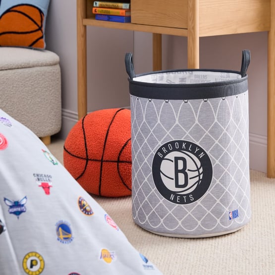 NBA Multi Brooklyn Nets Printed Storage Basket