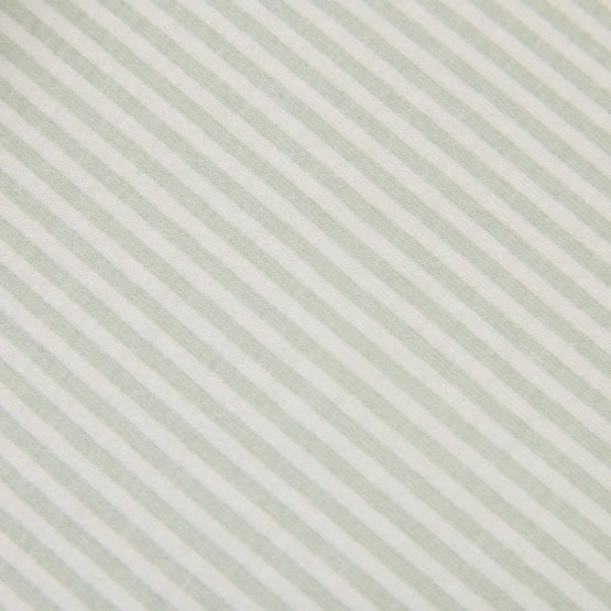  Organic Cotton Jersey Green Stripe Fitted Sheet Pack of 2