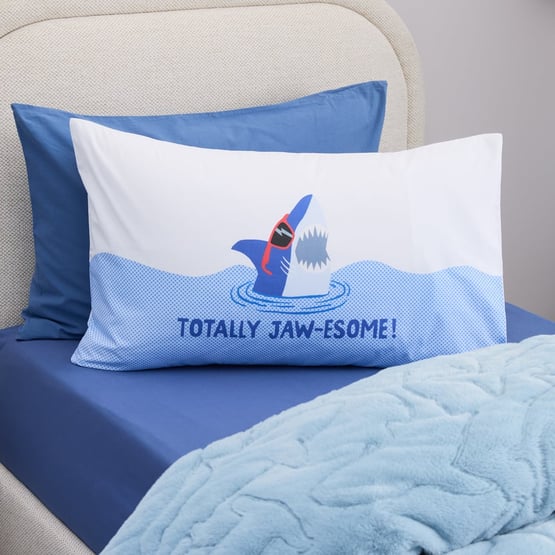 Totally Jaw-Esome White Text Pillowcase