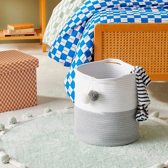 Remi Rope Baskets in Grey & White