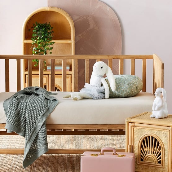 Cotton Jersey Baby Fitted Natural Sheet Set 2 Pack