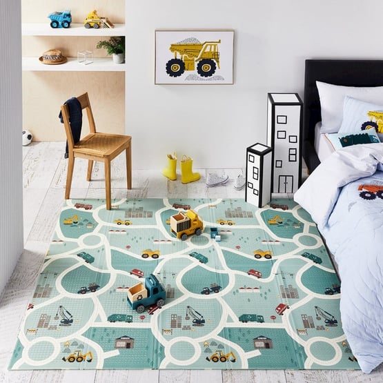 Designer Busy Trucks Play Mat