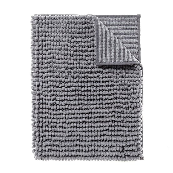 Microplush Grey Marle Bobble Bath Mat
