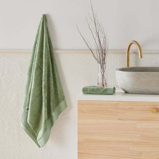 Navara Solid Pine Bamboo Cotton Towel Range