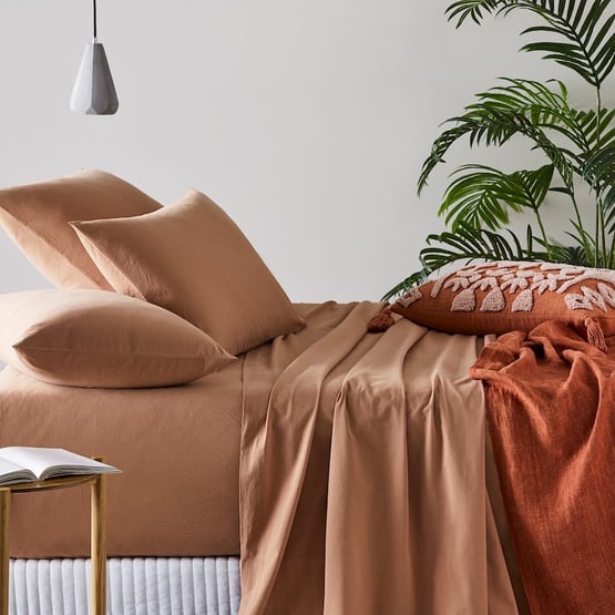 Stonewashed Cotton Earth Sheet Set
