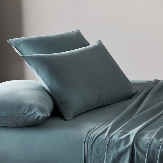 Stonewashed Cotton Sage Sheet Set