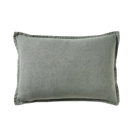 Belgian Vintage Washed Linen Forest Long Cushion 