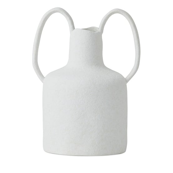 Amphora Thin Ear White Vase 
